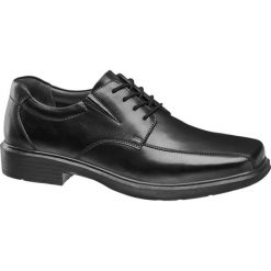 Buty męskie do garnituru Claudio Conti czarne. Czarne buty wizytowe męskie Claudio Conti, ze skóry, bez zapięcia. Za 159,90 zł.