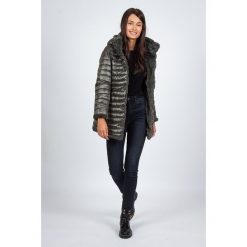 Płaszcz zimowy w kolorze khaki. Brązowe kurtki damskie Snowie Collection, na zimę, xl, bez wzorów, długie, bez kaptura. W wyprzedaży za 219,95 zł.