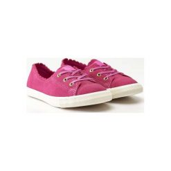 Fioletowe Klasyczne Converse CHUCK TAYLOR ALL STAR BALLET SCALLOP 484. Fioletowe trampki dziewczęce Molly.pl, na lato, bez wzorów, ze skóry, bez zapięcia. Za 299,00 zł.