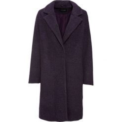Płaszcz z materiału w optyce wełny bonprix ciemny lila. Fioletowe płaszcze damskie bonprix, z wełny, eleganckie. Za 239,99 zł.