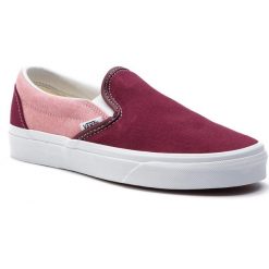 Tenisówki VANS - Classic Slip-On VN0A38F7VLR1 (Chambray) Vanvas Port Ro. Czerwone półbuty damskie Vans, bez wzorów, z gumy, bez zapięcia. W wyprzedaży za 209,00 zł.
