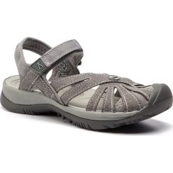 Sandały KEEN - Rose Sandal 1016733 Gargoyle/Raven. Szare klapki damskie Keen, bez wzorów, ze skóry, bez obcasa. W wyprzedaży za 299,00 zł.