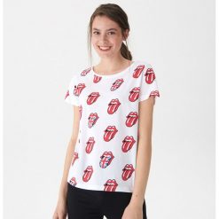Koszulka The Rolling Stones - Biały. Białe koszulki damskie marki House, s, bez wzorów, bez kołnierzyka. Za 39,99 zł.