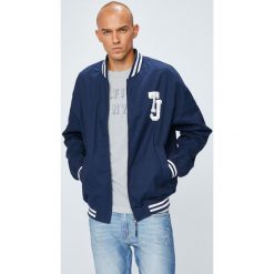 Tommy Jeans - Kurtka. Niebieskie płaszcze męskie Tommy Jeans, s, bez wzorów, z bawełny, krótkie, z kapturem. W wyprzedaży za 399,90 zł.