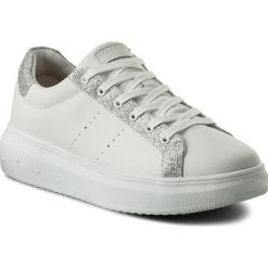Sneakersy SKECHERS - Glitter Highway 73695/WSL White/Silver. Szare półbuty damskie Skechers, ze skóry ekologicznej. Za 299,99 zł.
