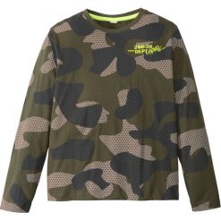 Shirt w deseń moro, długi rękaw bonprix ciemnooliwkowy wzorzysty. Zielone koszule chłopięce marki bonprix, moro, bez kołnierzyka, z długim rękawem, długie. Za 34,99 zł.