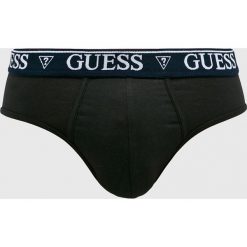 Guess Jeans - Slipy (3-pack). Czarne slipy męskie marki Guess Jeans, xl, z aplikacjami, z elastanu. W wyprzedaży za 129,90 zł.