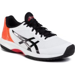 Buty ASICS - Gel-Court Speed E800N White/Black 100. Białe buty sportowe męskie Asics, ze skóry ekologicznej, bez zapięcia, tenisowe. W wyprzedaży za 349,00 zł.