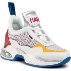 Sneakersy KARL LAGERFELD - KL61737 White Lthr/Textile w/Multi. Białe półbuty damskie KARL LAGERFELD, ze skóry. Za 1049,00 zł.