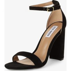 Steve Madden - Damskie sandały – Carrson, czarny. Czarne sandały damskie Steve Madden, w paski, klasyczne, bez obcasa, na szpilce, z paskami. Za 349,95 zł.
