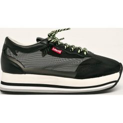 Levi's - Buty. Czarne buty sportowe damskie Levi's®, bez wzorów, ze skóry, sportowe. Za 339,90 zł.