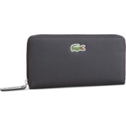 Duży Portfel Damski LACOSTE - L Zip Wallet NF2285PO Black 000. Czarne portfele damskie marki Lacoste, bez wzorów, ze skóry ekologicznej. Za 399,00 zł.