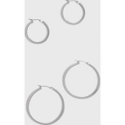 Pieces - Kolczyki Karla (2-pack). Szare kolczyki damskie Pieces, metalowe. W wyprzedaży za 49,90 zł.