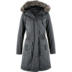 Kurtka parka bonprix antracytowy. Szare kurtki damskie bonprix. Za 219,99 zł.