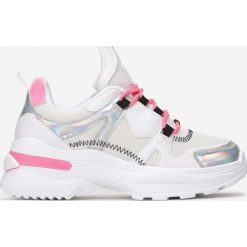 Biało-Fuksjowe Sneakersy Whitfall. Białe sneakersy damskie Born2be. W wyprzedaży za 64,99 zł.