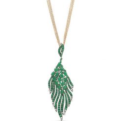 W.KRUK Unikalny Naszyjnik - złoto 750, Brylant 0,68ct,szmaragd - ZTT/NB+65BK. Żółte naszyjniki damskie W.KRUK, z brylantem, złote. Za 42590,00 zł.