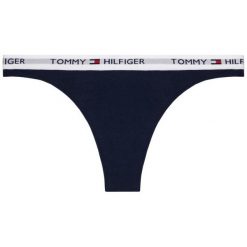 Stringi TOMMY HILFIGER Thong 1387906069. Niebieskie stringi damskie TOMMY HILFIGER, l, bez wzorów, z elastanu. Za 69,00 zł.