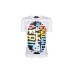 T-shirty z krótkim rękawem Dsquared S71GD0619. Białe t-shirty męskie Dsquared, s, bez wzorów, bez kołnierzyka, krótkie. Za 489,00 zł.