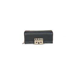 Portfele Guess LOGO LUXE LARGE CLUTCH ORGANIZER. Czarne portfele damskie Guess. Za 259,00 zł.