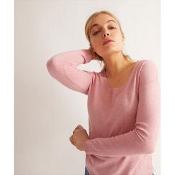 Sweter w kolorze jasnoróżowym. Różowe swetry damskie Rodier, s, bez wzorów, z wełny, klasyczne, bez rękawów, bez kaptura. W wyprzedaży za 126,95 zł.