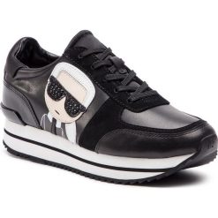 Sneakersy KARL LAGERFELD - KL61930 Black Lthr/Suede. Czarne półbuty damskie KARL LAGERFELD, ze skóry. Za 839,00 zł.