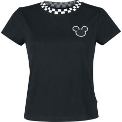 Vans Disney Checkerboard Mickey Koszulka damska czarny. Czarne t-shirty damskie Vans, xs, z aplikacjami, prążkowane. Za 79,90 zł.