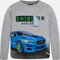 Mayoral - Longsleeve dziecięcy 128-172 cm. Szare t-shirty chłopięce Mayoral, z nadrukiem, z bawełny, z długim rękawem. W wyprzedaży za 49,90 zł.