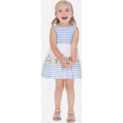 Mayoral - Sukienka dziecięca 92-134 cm. Niebieskie sukienki dziewczęce Mayoral, bez wzorów, z bawełny, bez rękawów, mini, rozkloszowane. Za 156,90 zł.