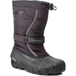 Buty zimowe chłopięce: Śniegowce SOREL – Youth Flurry NY1885 Black/City Grey 016