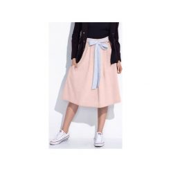 RÓŻOWA SPÓDNICA MIDI Z KOKARDĄ W TALII. Czerwone spódnice wieczorowe marki Bien fashion, m, z dresówki, midi, rozkloszowane. Za 109,00 zł.