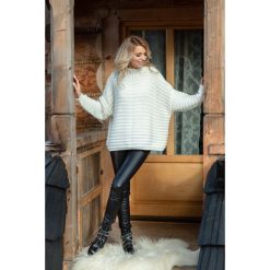 Sweter F607. Swetry damskie Fobya, s, bez wzorów, ze splotem, klasyczne, bez rękawów, bez kaptura. Za 142,50 zł.