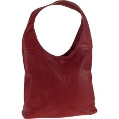 Torebki klasyczne damskie: Skórzana torebka „Vercelli” w kolorze bordowym – 40 x 30 x 14 cm