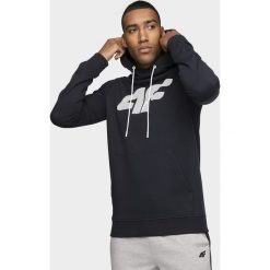Bluza męska BLM302 - granat. Bluzy męskie s, bez wzorów, z dzianiny, z kapturem, bez rękawów, z kapturem. Za 149,99 zł.