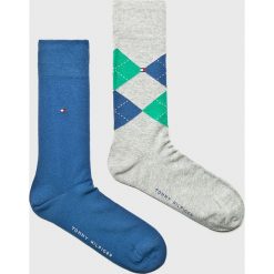 Tommy Hilfiger - Skarpety (2-pack). Niebieskie skarpetki męskie TOMMY HILFIGER, bez wzorów. W wyprzedaży za 34,90 zł.