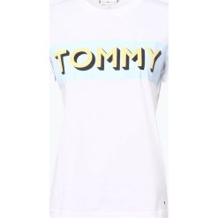 Tommy Hilfiger - T-shirt damski, biały. Białe t-shirty damskie TOMMY HILFIGER, xl, bez wzorów, z bawełny, bez kołnierzyka. Za 129,95 zł.