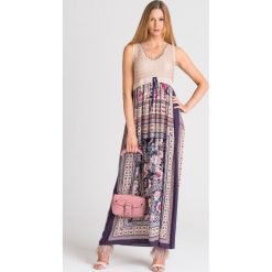 SUKIENKA TWINSET U&B. Żółte sukienki damskie Twinset U&B, na co dzień, s, z aplikacjami, z dzianiny, bez kołnierzyka, bez rękawów, maxi, proste. Za 657,30 zł.