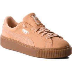 Sneakersy PUMA - Suede Platform Animal 365109 Dusty Coral/Puma Silver. Pomarańczowe półbuty damskie Puma, na co dzień, bez wzorów, ze skóry, bez obcasa, na płaskiej podeszwie, bez zapięcia. W wyprzedaży za 199,99 zł.