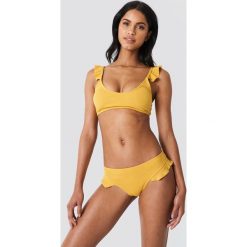 Stroje kąpielowe damskie: Hot Anatomy Dół bikini z falbankami – Yellow