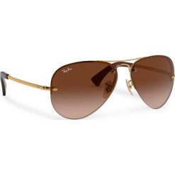 Okulary przeciwsłoneczne RAY-BAN - Large Metal Aviator 0RB3449 001/13 Gold/Brown Gradient. Żółte okulary przeciwsłoneczne damskie Ray-Ban. W wyprzedaży za 489,00 zł.