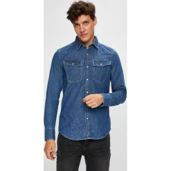 G-Star Raw - Koszula. Niebieskie koszule męskie G-Star RAW, xl, bez wzorów, z bawełny, klasyczne, z klasycznym kołnierzykiem, z długim rękawem. W wyprzedaży za 269,90 zł.