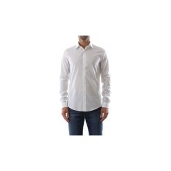 Koszule z długim rękawem Calvin Klein Jeans K10K103109 POPELINE STRETCH. Białe koszule męskie Calvin Klein Jeans, m, bez wzorów, z jeansu, bez kołnierzyka, z długim rękawem. Za 240,68 zł.