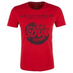 T-shirty męskie: S.Oliver T-Shirt Męski M Czerwony