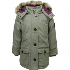 Parka w kolorze khaki. Brązowe kurtki dziewczęce Marc O'Polo Junior, na zimę, z materiału. W wyprzedaży za 312,95 zł.