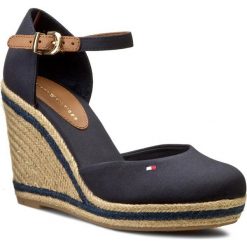 Espadryle damskie na koturnie: Espadryle TOMMY HILFIGER - Emma 7D FW56820665 Midnight 403