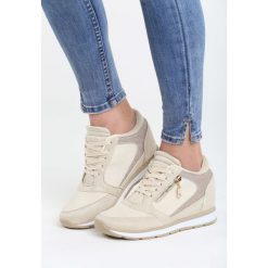 Sneakersy damskie: Beżowe Sneakersy Every Position