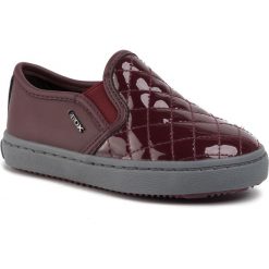 Tenisówki GEOX - J Kalispera J944GR 00254 C7357 M Dk Burgundy. Czerwone trampki dziewczęce Geox, z materiału. W wyprzedaży za 169,00 zł.