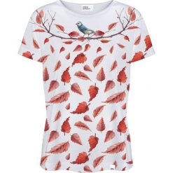 Colour Pleasure Koszulka damska CP-030 265 biało-pomarańczowa r. XL/XXL. Białe bluzki damskie marki Colour pleasure, xl. Za 70,35 zł.