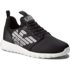 Sneakersy EA7 EMPORIO ARMANI - X8X007 XCC02 00002 Black. Czarne półbuty damskie EA7 Emporio Armani, na co dzień, bez wzorów, ze skóry ekologicznej, bez zapięcia. Za 639,00 zł.