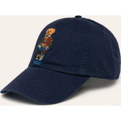 Polo Ralph Lauren - Czapka. Niebieskie czapki męskie Polo Ralph Lauren, bez wzorów, z bawełny. W wyprzedaży za 199,90 zł.