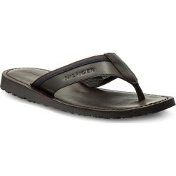 Klapki męskie: Japonki TOMMY HILFIGER – Bari 8 Casual Leather Sandal FM0FM01530 Coffee Bean 212